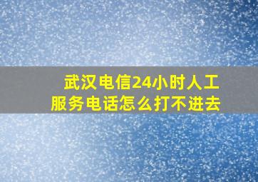 武汉电信24小时人工服务电话怎么打不进去