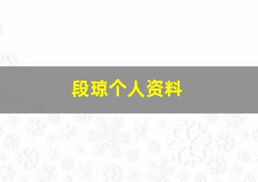 段琼个人资料