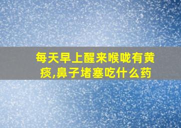 每天早上醒来喉咙有黄痰,鼻子堵塞吃什么药