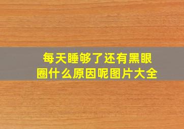 每天睡够了还有黑眼圈什么原因呢图片大全