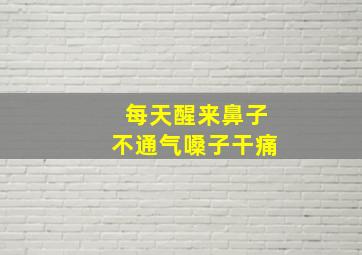 每天醒来鼻子不通气嗓子干痛