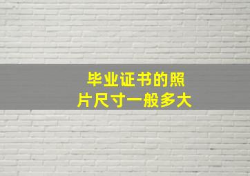 毕业证书的照片尺寸一般多大