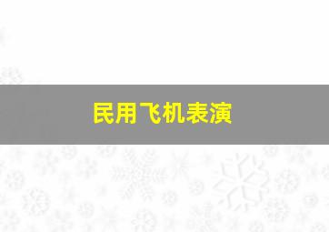 民用飞机表演