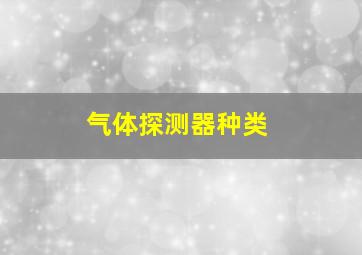 气体探测器种类