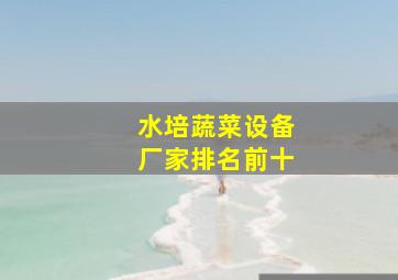 水培蔬菜设备厂家排名前十