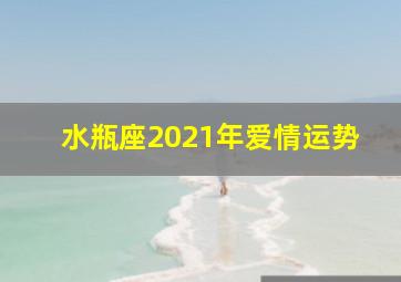 水瓶座2021年爱情运势