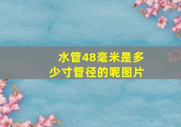 水管48毫米是多少寸管径的呢图片