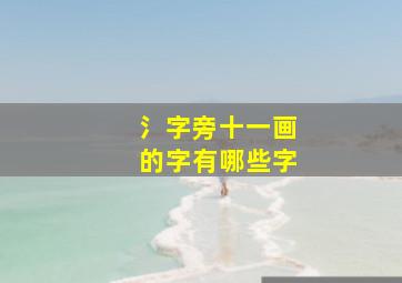 氵字旁十一画的字有哪些字