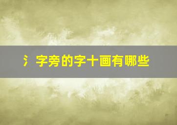 氵字旁的字十画有哪些