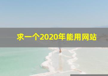 求一个2020年能用网站