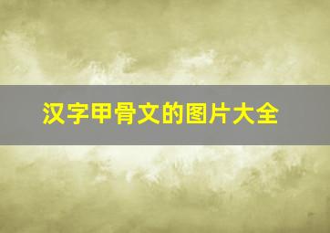 汉字甲骨文的图片大全