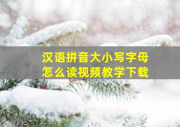 汉语拼音大小写字母怎么读视频教学下载