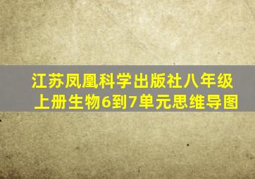 江苏凤凰科学出版社八年级上册生物6到7单元思维导图