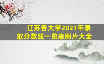 江苏各大学2021年录取分数线一览表图片大全