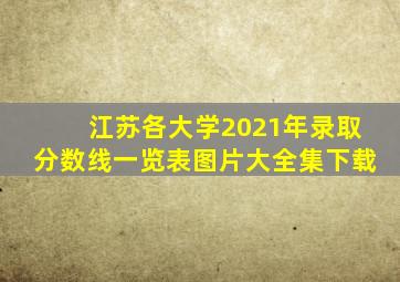 江苏各大学2021年录取分数线一览表图片大全集下载