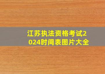 江苏执法资格考试2024时间表图片大全