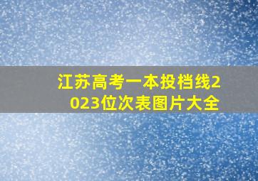 江苏高考一本投档线2023位次表图片大全