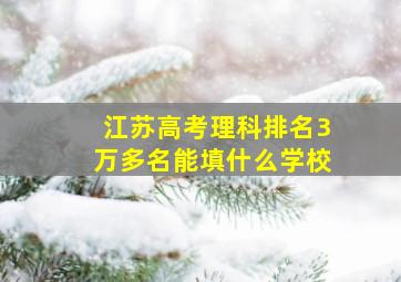 江苏高考理科排名3万多名能填什么学校