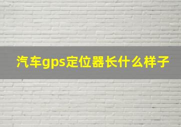 汽车gps定位器长什么样子