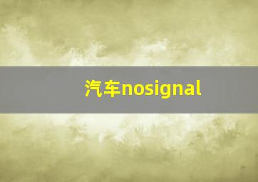 汽车nosignal