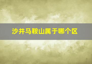 沙井马鞍山属于哪个区