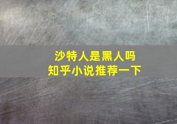 沙特人是黑人吗知乎小说推荐一下