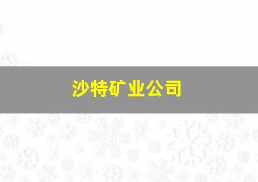 沙特矿业公司