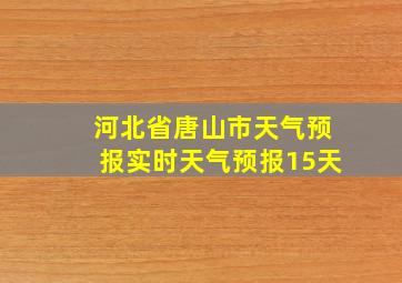 河北省唐山市天气预报实时天气预报15天