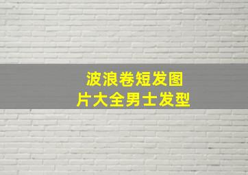 波浪卷短发图片大全男士发型