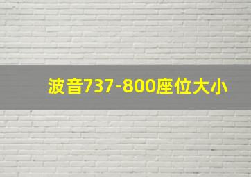 波音737-800座位大小