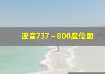 波音737～800座位图