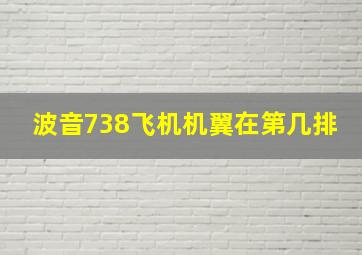 波音738飞机机翼在第几排