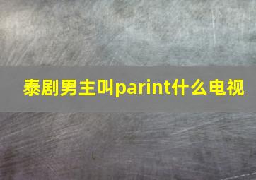 泰剧男主叫parint什么电视