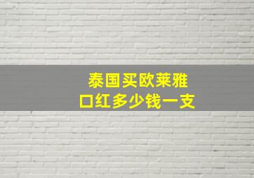 泰国买欧莱雅口红多少钱一支