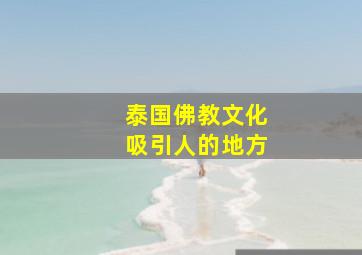 泰国佛教文化吸引人的地方