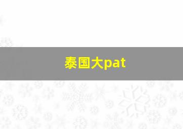 泰国大pat