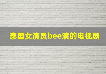 泰国女演员bee演的电视剧