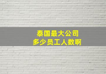 泰国最大公司多少员工人数啊