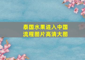 泰国水果进入中国流程图片高清大图