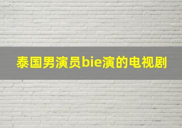 泰国男演员bie演的电视剧