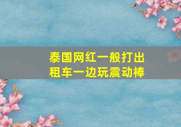 泰国网红一般打出租车一边玩震动棒