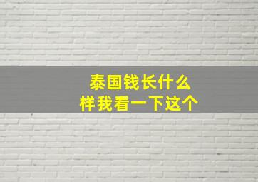 泰国钱长什么样我看一下这个