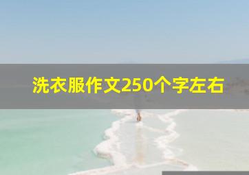 洗衣服作文250个字左右