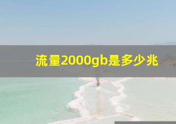 流量2000gb是多少兆