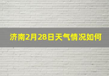 济南2月28日天气情况如何