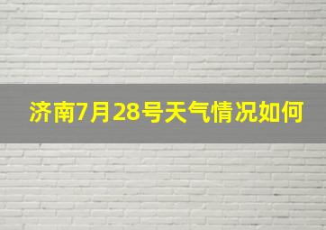 济南7月28号天气情况如何