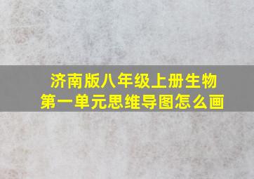 济南版八年级上册生物第一单元思维导图怎么画