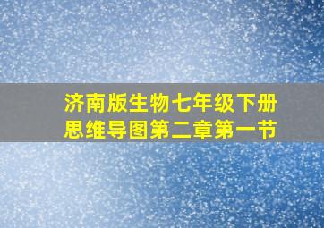 济南版生物七年级下册思维导图第二章第一节