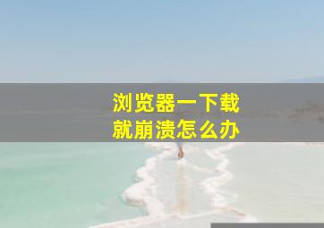 浏览器一下载就崩溃怎么办