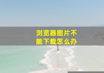 浏览器图片不能下载怎么办